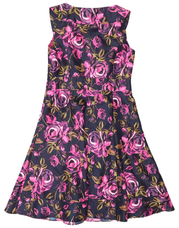 LAURA ASHLEY Womens Sleeveless A-Line Dress UK 16 Large  Purple Floral