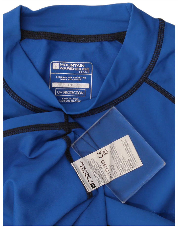Mountain Warehouse Mens UV Shield T-Shirt Top Large Blue Polyester