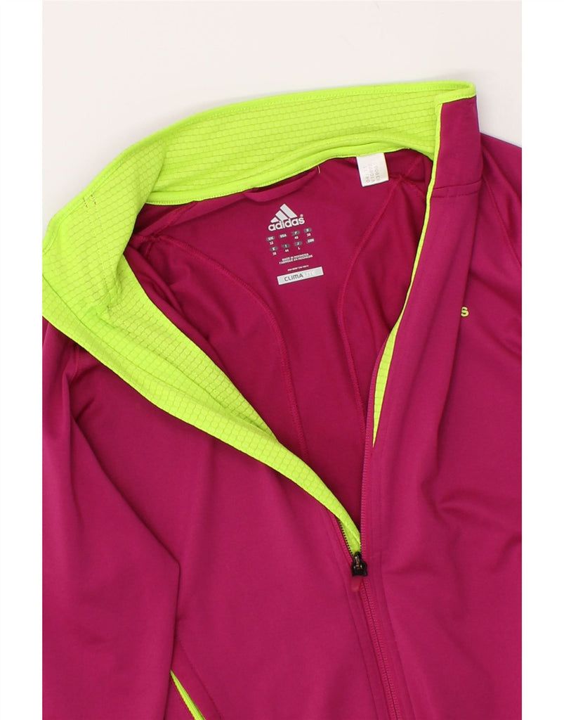 ADIDAS Womens Climalite Crop Tracksuit Top Jacket UK 12 Medium Burgundy | Vintage Adidas | Thrift | Second-Hand Adidas | Used Clothing | Messina Hembry 