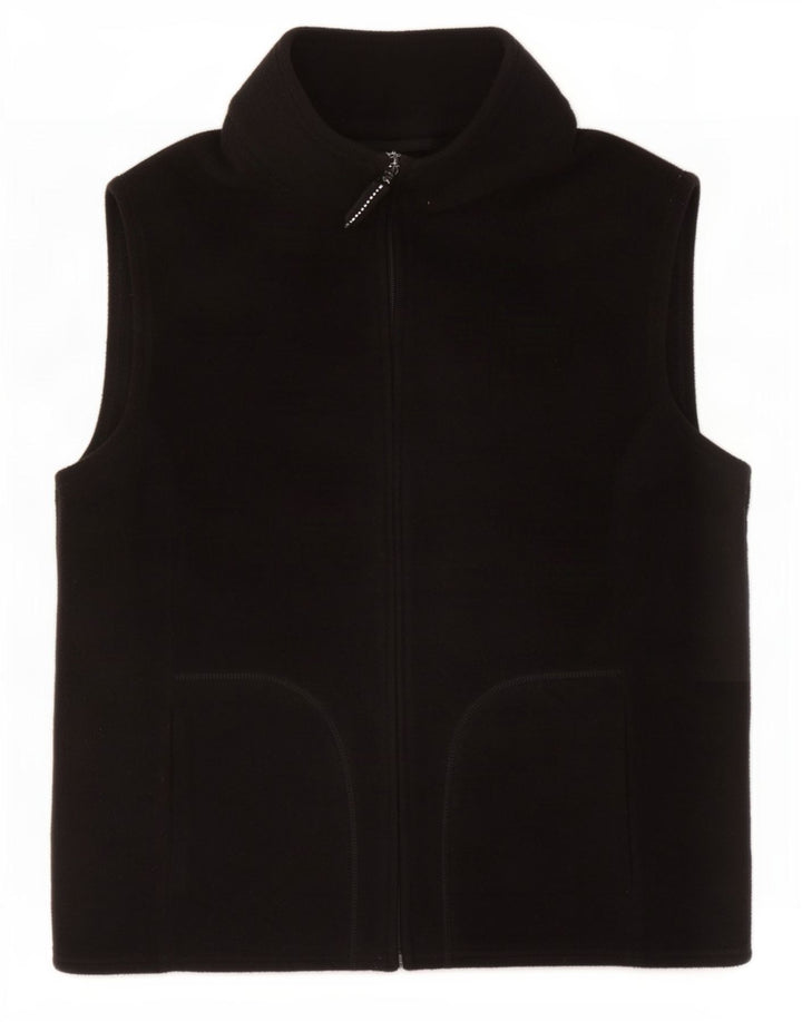 Marks & Spencer Womens Fleece Gilet UK 16 Large Black Polyester