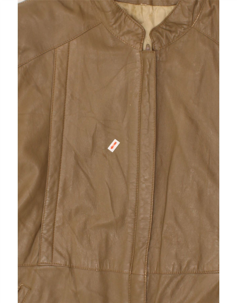 VINTAGE Womens Leather Jacket UK 16 Large Brown Leather | Vintage Vintage | Thrift | Second-Hand Vintage | Used Clothing | Messina Hembry 