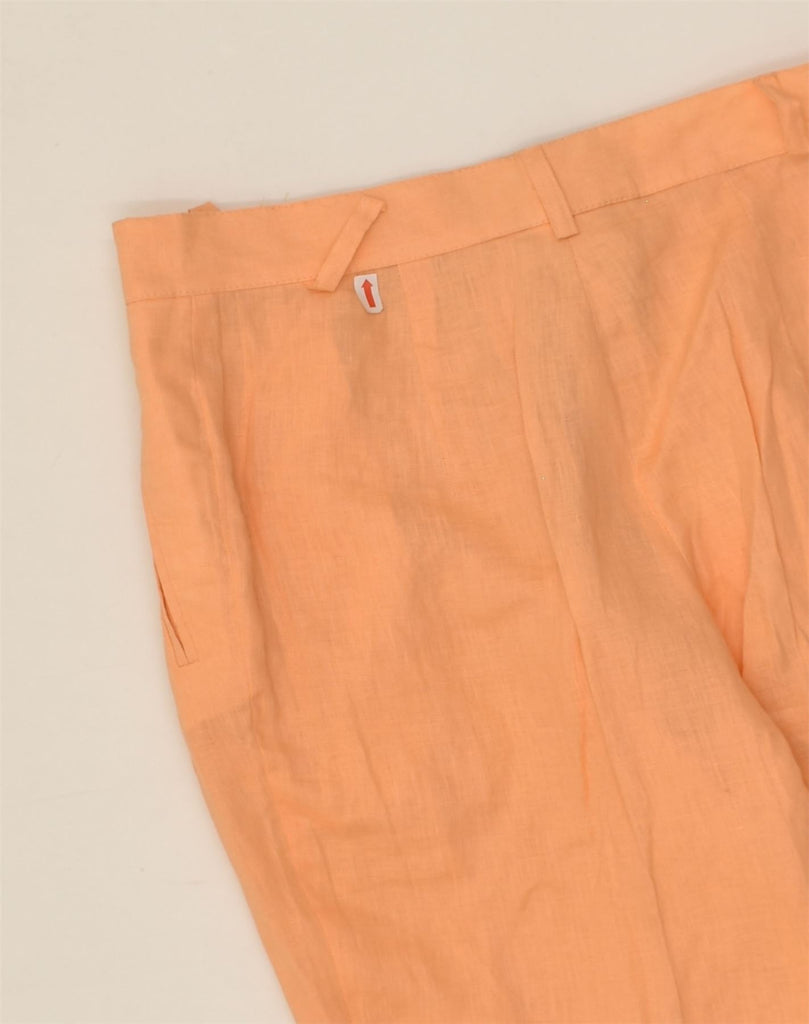 MARELLA Womens Slim Suit Trousers UK 12 Medium W28  L32 Orange Linen | Vintage Marella | Thrift | Second-Hand Marella | Used Clothing | Messina Hembry 