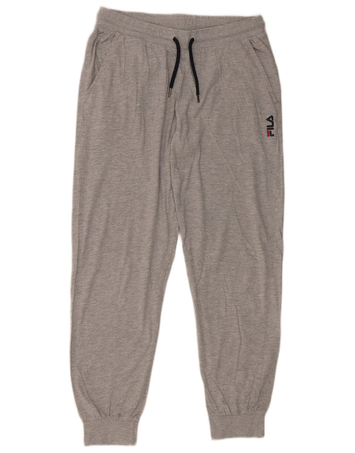 Fila Mens Tracksuit Trousers Joggers Large  Grey Cotton