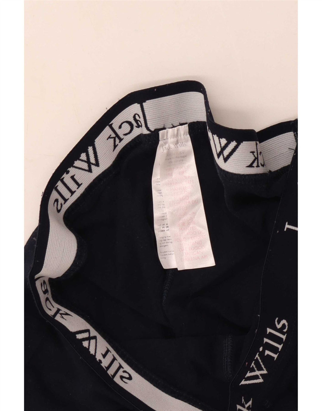 Jack Wills Womens Graphic Leggings UK 10 Small Navy Blue Cotton