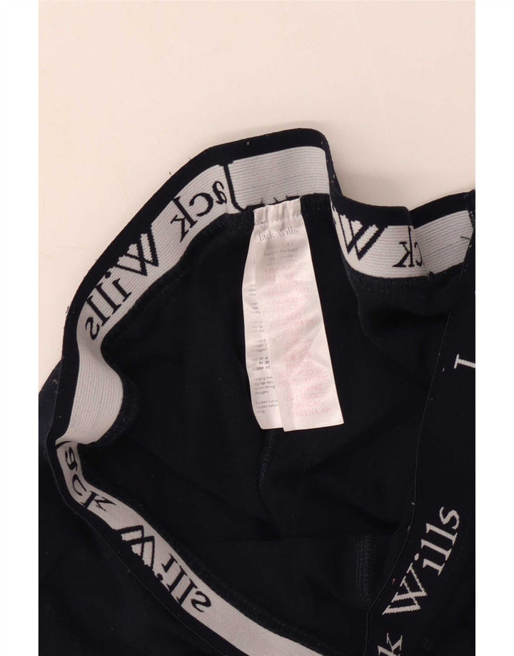 Jack Wills Womens Graphic Leggings UK 10 Small Navy Blue Cotton
