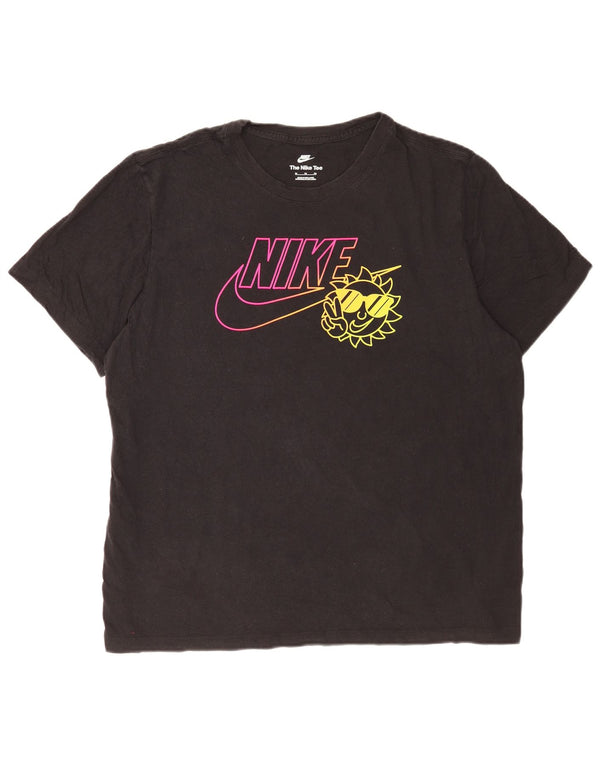Nike Mens Graphic T-Shirt Top XL Black Cotton