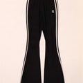 Adidas Womens Flare Tracksuit Trousers UK 10 Small Black Polyester