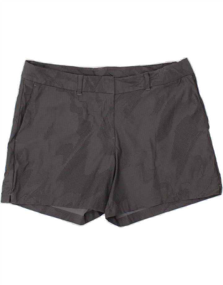 NIKE Womens Dri Fit Chino Shorts Large W34 Grey Spotted Polyester Vintage Nike and Second-Hand Nike from Messina Hembry 