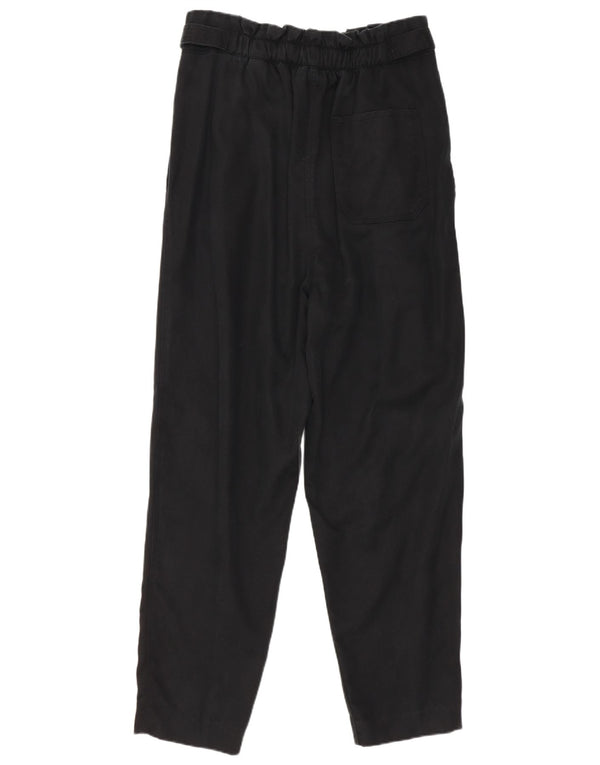 Marks & Spencer Womens Tapered Harem Trousers UK 12 Medium W30 L26 Black