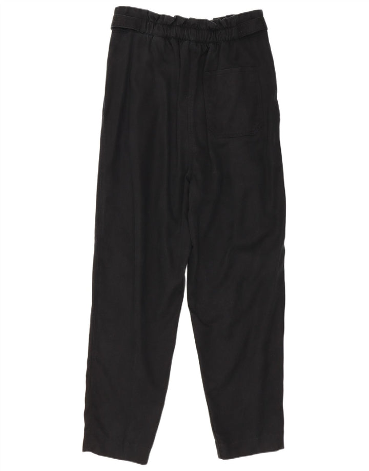 Marks & Spencer Womens Tapered Harem Trousers UK 12 Medium W30 L26 Black