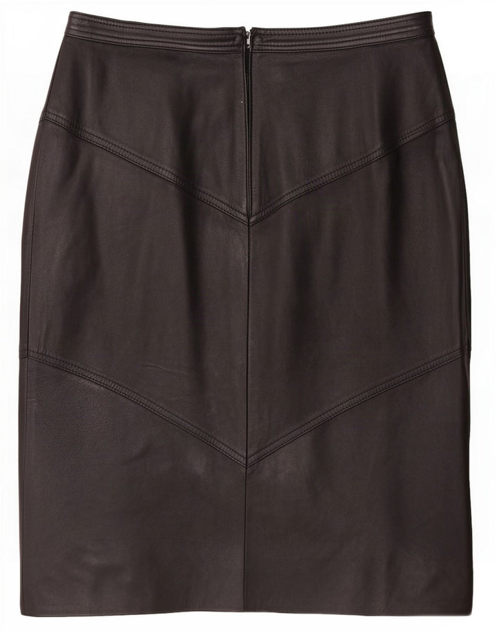 La Cordee Womens Leather Skirt Medium W30 Black
