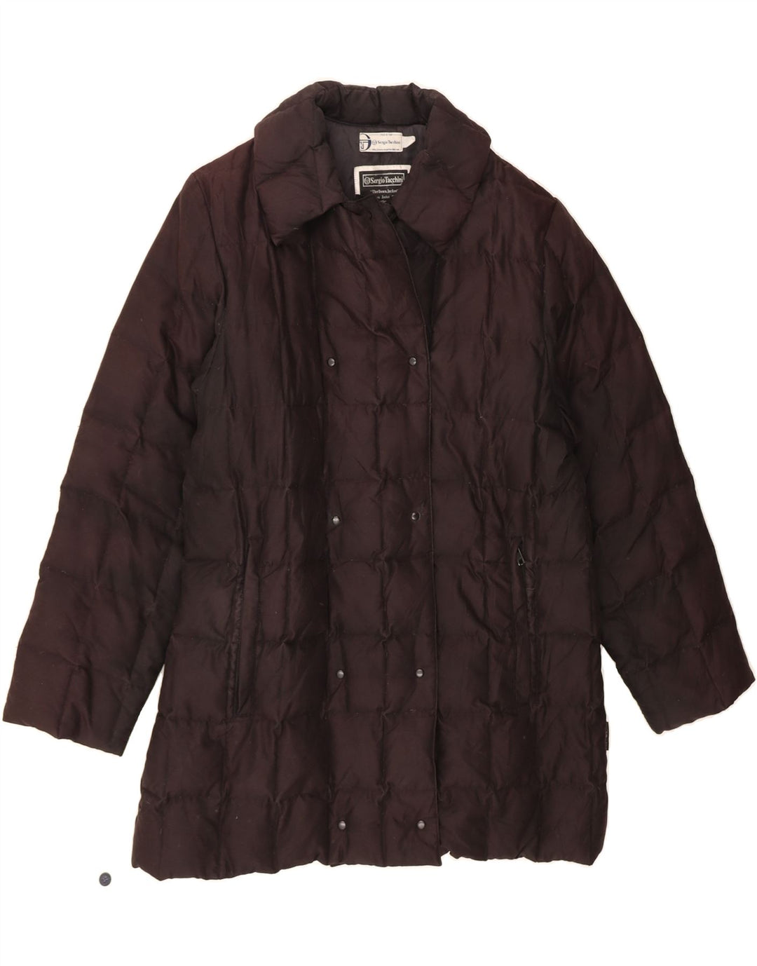 SERGIO TACCHINI Womens Padded Coat UK 16 Large Black Vintage Sergio Tacchini and Second-Hand Sergio Tacchini from Messina Hembry 