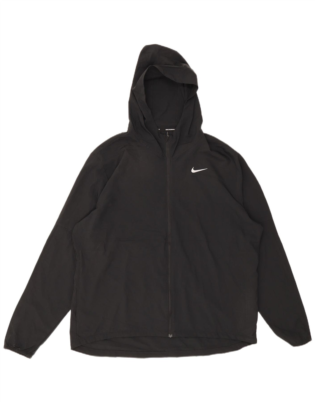 Nike Mens Hooded Rain Jacket UK 42 XL Black Polyester