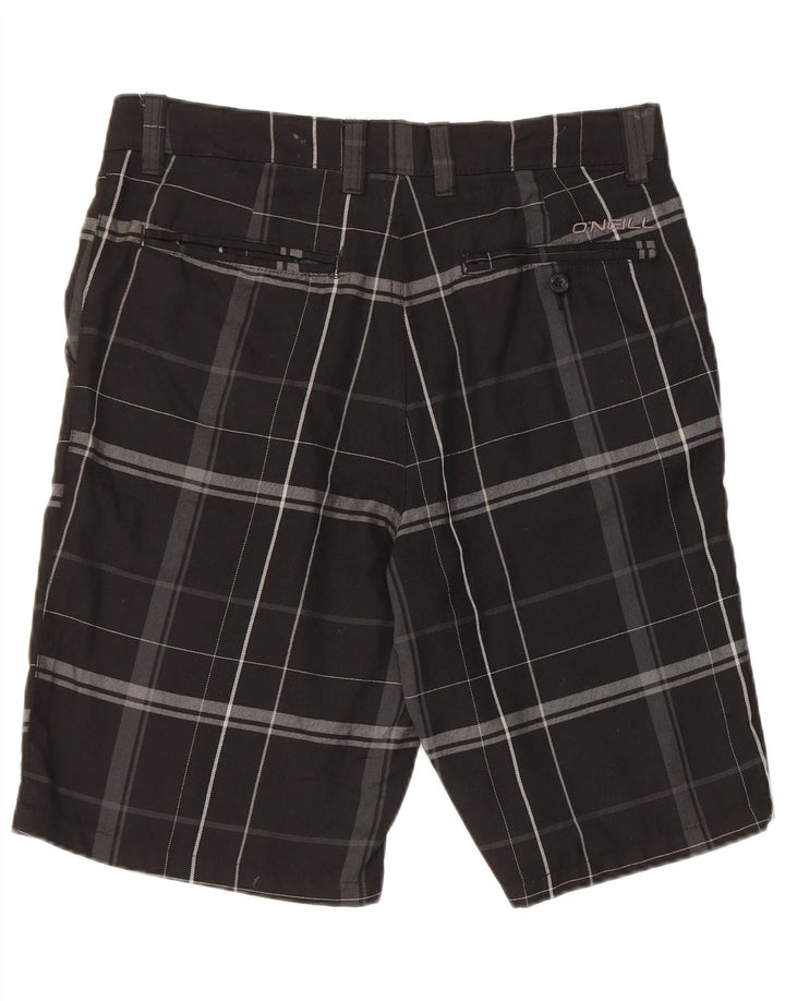 O'Neill Womens Chino Shorts W32 Medium Black Check Polyester