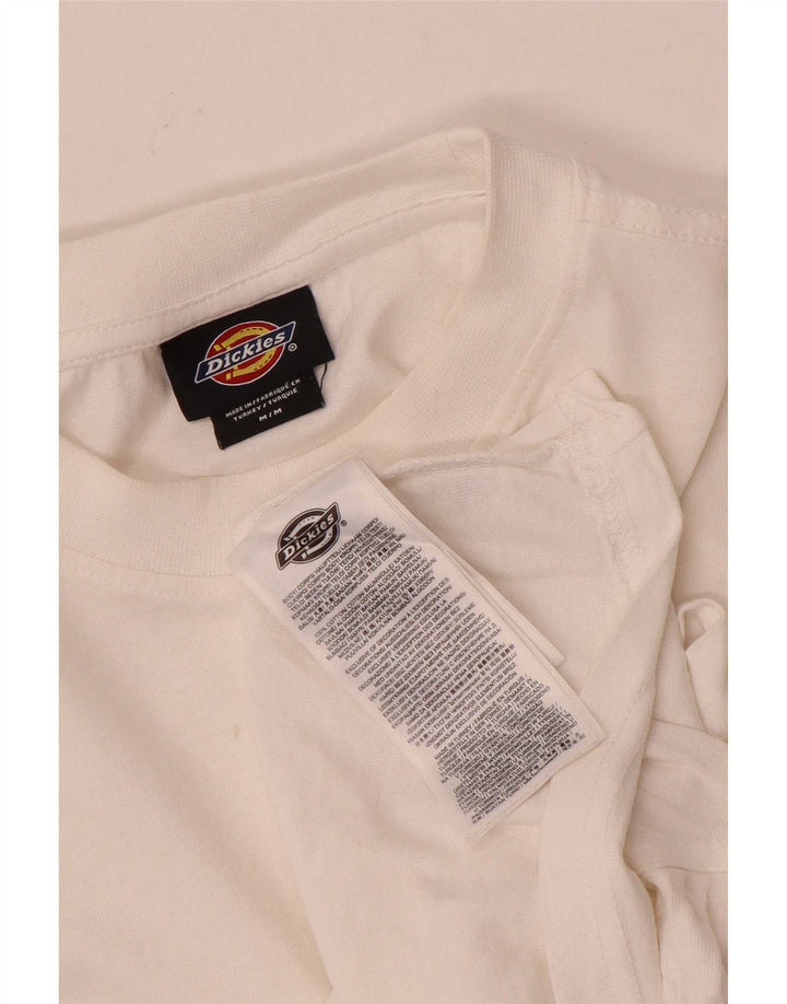 Dickies Womens Crop T-Shirt Top UK 14 Medium White Cotton