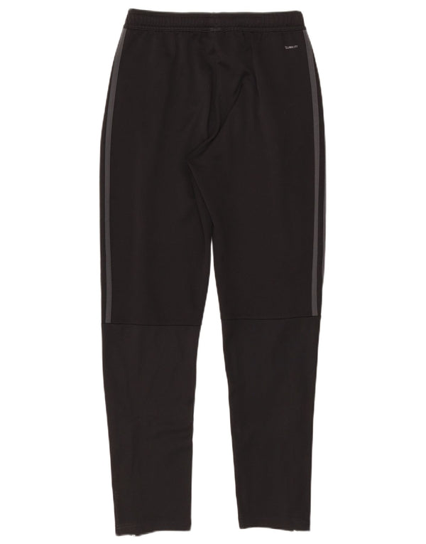 Adidas Boys Climalite Tracksuit Trousers 13-14 Years Black Polyester
