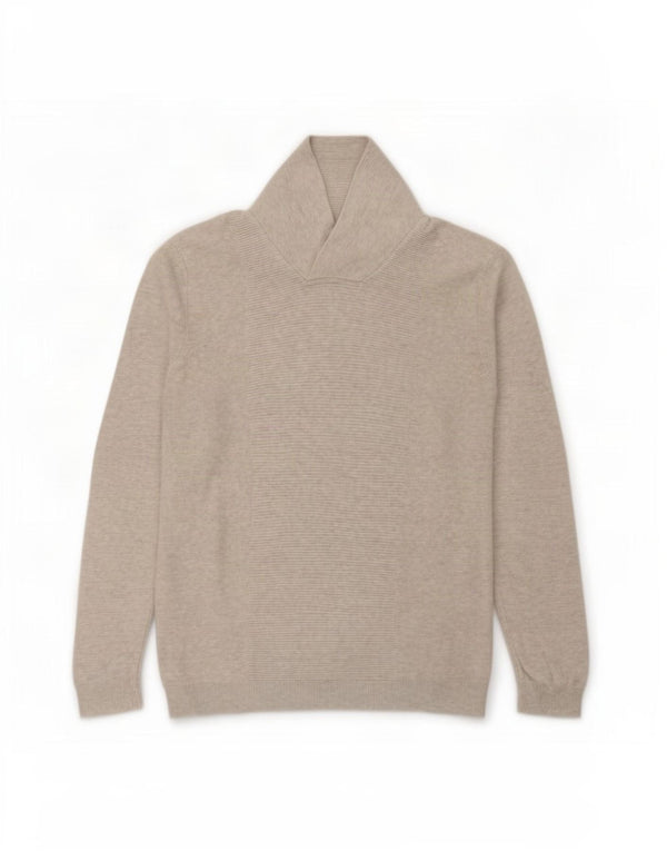 Jules Mens Shawl Neck Jumper Sweater Large Grey Cotton