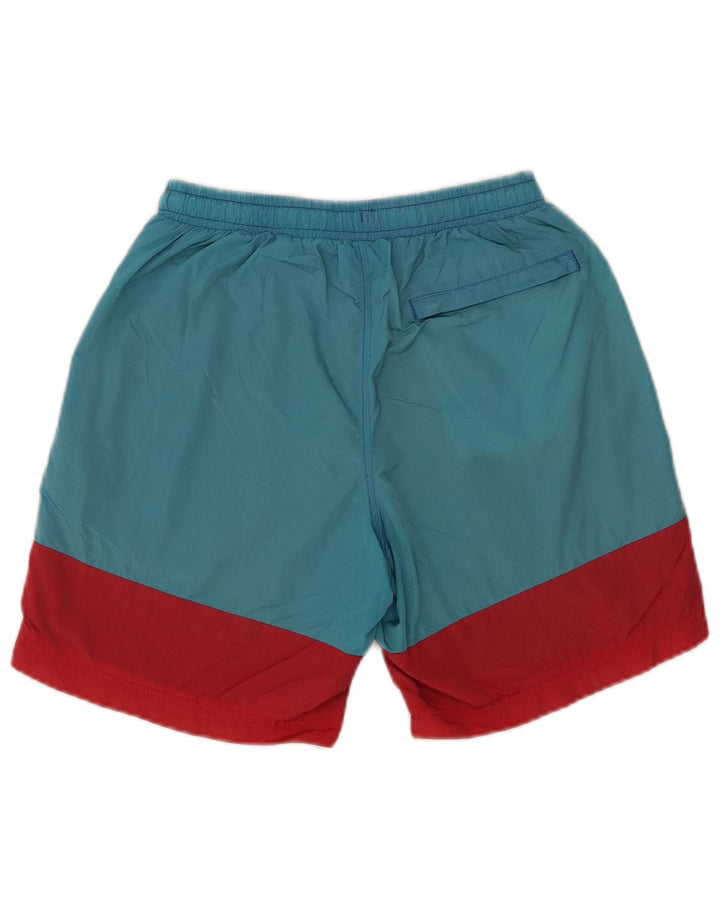 Sergio Tacchini Mens Swimming Shorts Small Turquoise Colourblock Polyamide