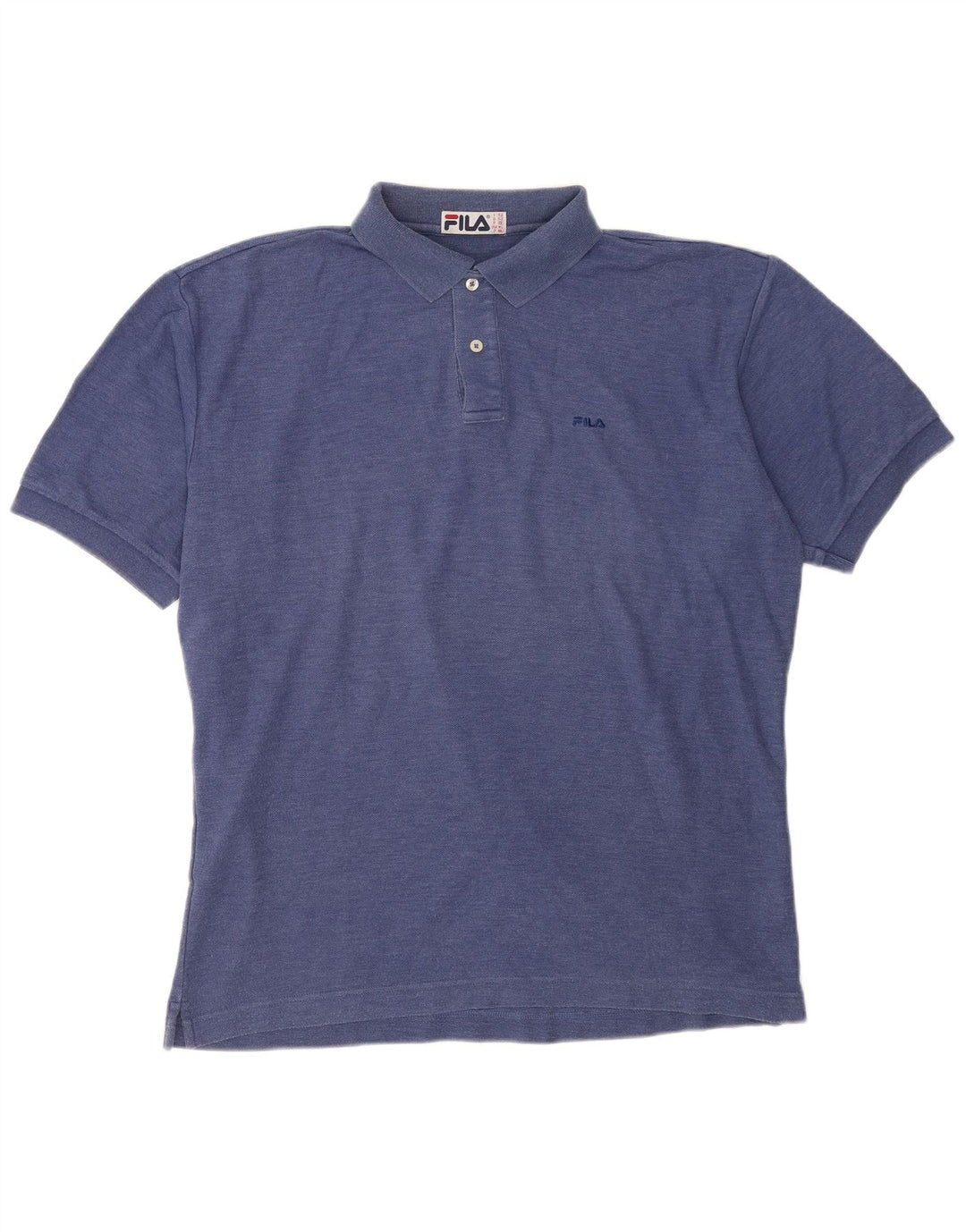 Fila Mens Polo Shirt IT 52 Large Blue Cotton