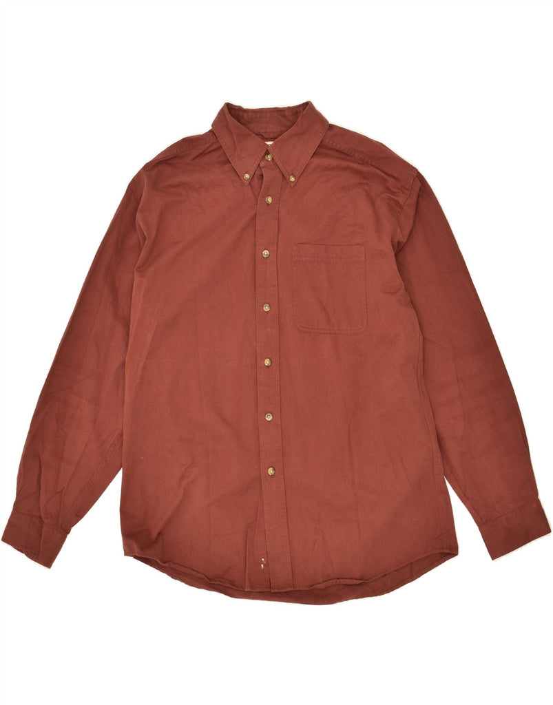 L.L.BEAN Mens Shirt Medium Burgundy Cotton | Vintage L.L.Bean | Thrift | Second-Hand L.L.Bean | Used Clothing | Messina Hembry 