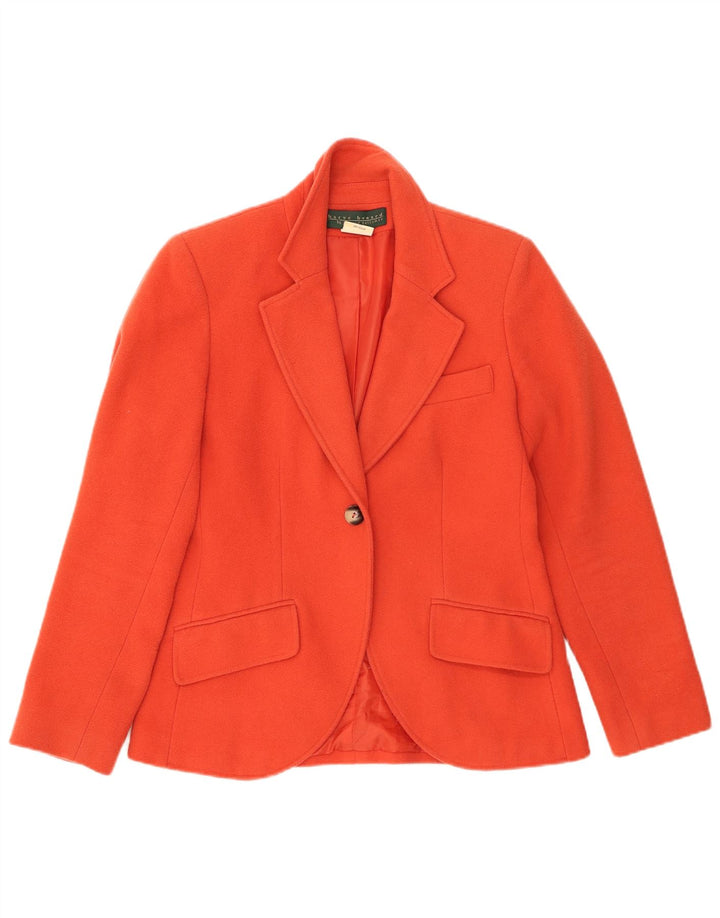 HARVE BENARD Womens 1 Button Blazer Jacket US 6 Medium Orange Wool