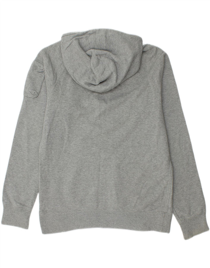 Nike Mens Zip Neck Hoodie Jumper Medium Grey Flecked Cotton