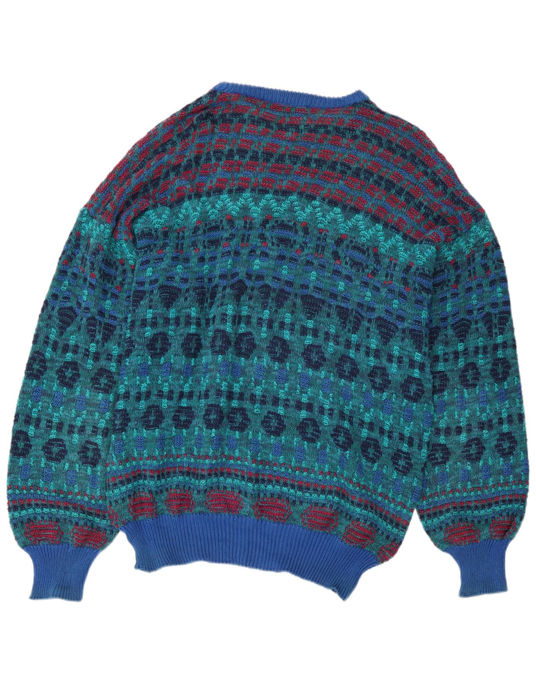 Rantonio Rubino Mens Boat Neck Jumper Sweater IT 54 XL Multicoloured