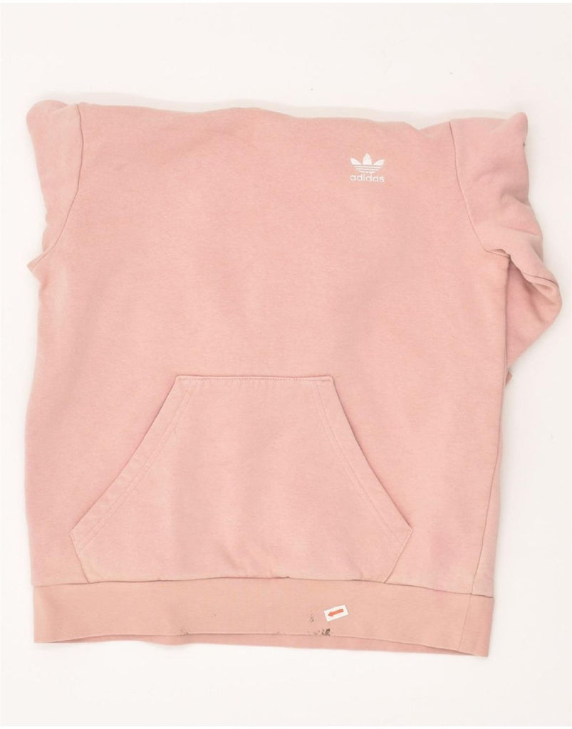 ADIDAS Girls Hoodie Jumper 12-13 Years Pink Cotton | Vintage Adidas | Thrift | Second-Hand Adidas | Used Clothing | Messina Hembry 