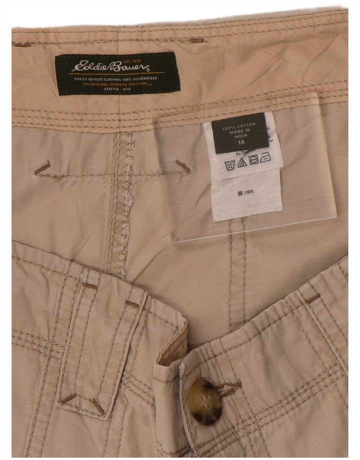 EDDIE BAUER Womens Chino Shorts US 16 2XL W38  Beige Cotton