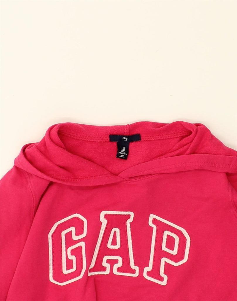 GAP Womens Graphic Hoodie Jumper UK 6 XS Pink Cotton | Vintage Gap | Thrift | Second-Hand Gap | Used Clothing | Messina Hembry 