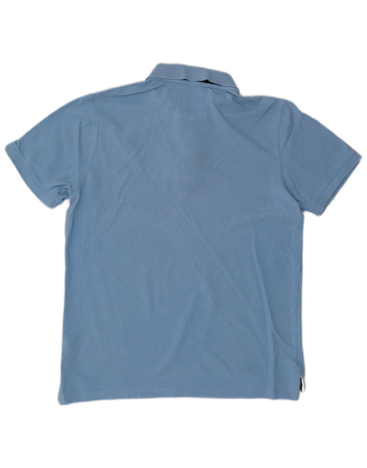 Crew Clothing Mens Polo Shirt Medium Blue Cotton