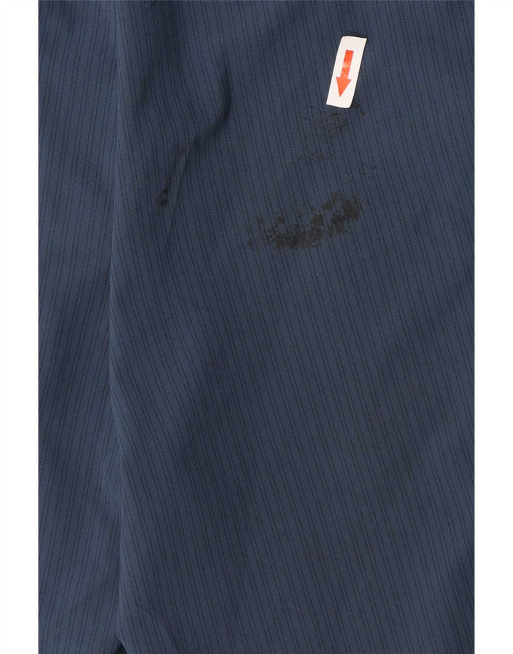 Hurley Mens Chino Shorts Medium W31 Navy Blue Striped Polyester