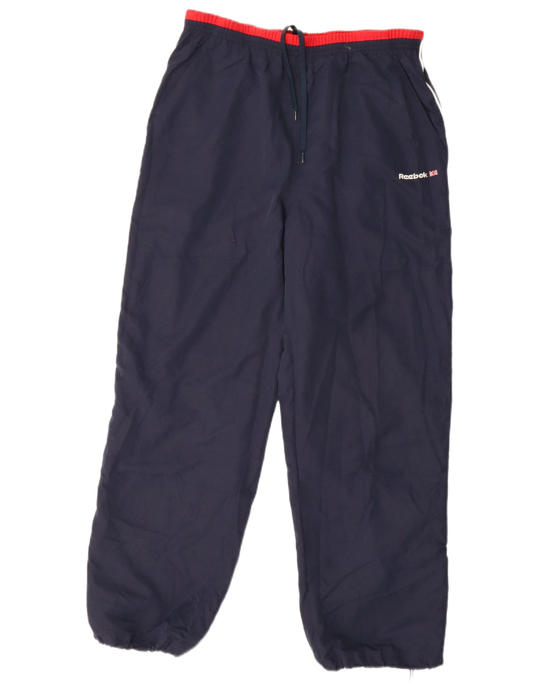 Reebok Mens Tracksuit Trousers Joggers Medium Navy Blue Colourblock