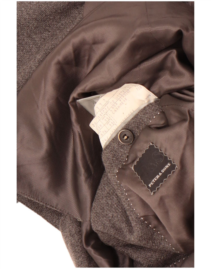 Peter & Sons Mens 3 Button Blazer Jacket IT 50 Large Grey Wool