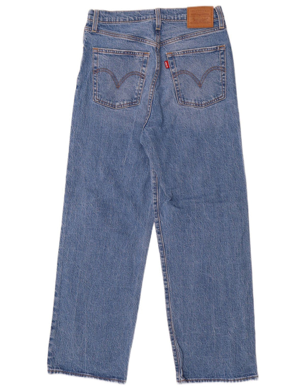 Levi's Womens Ribcage Straight Jeans W28 L27 Blue Cotton