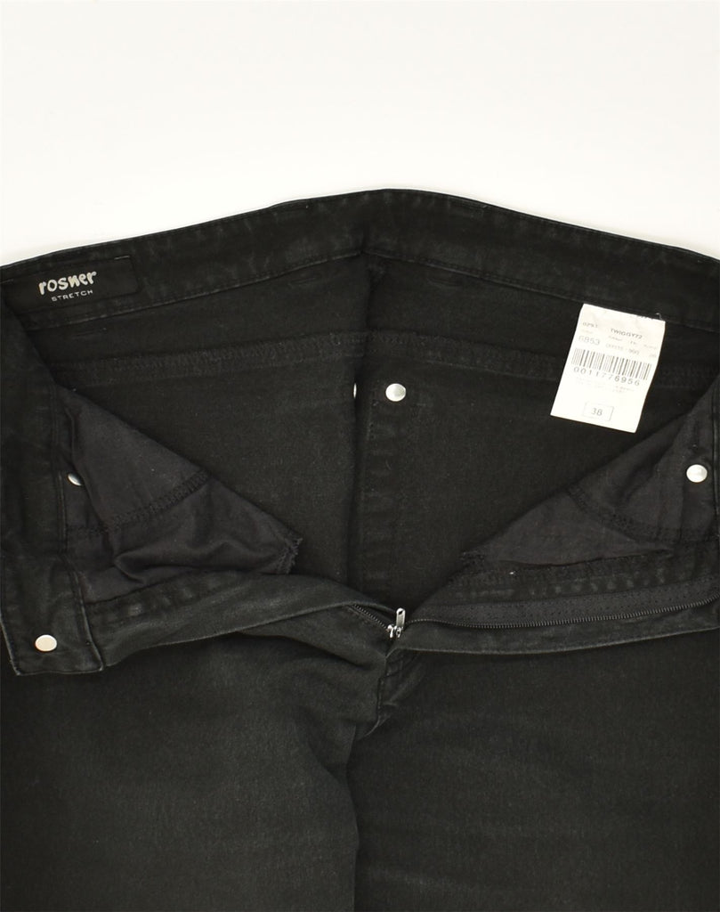 ROSNER Womens Tapered Jeans IT 38 XS W25 L28  Black Cotton | Vintage Rosner | Thrift | Second-Hand Rosner | Used Clothing | Messina Hembry 