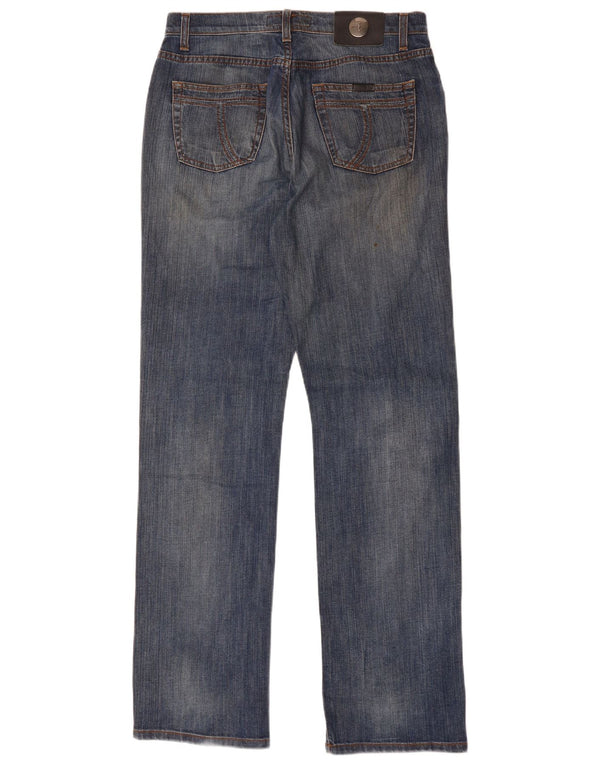 Trussardi Mens Straight Jeans W32 L34 Blue Cotton