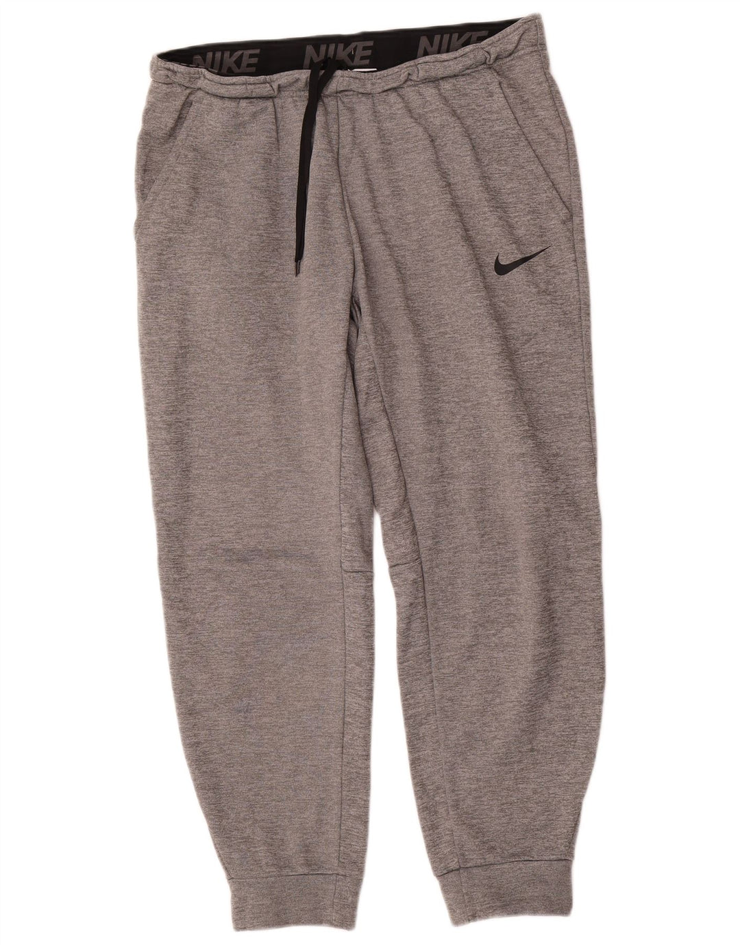 Nike Mens Therma-Fit Tracksuit Trousers Joggers Large Grey Polyester