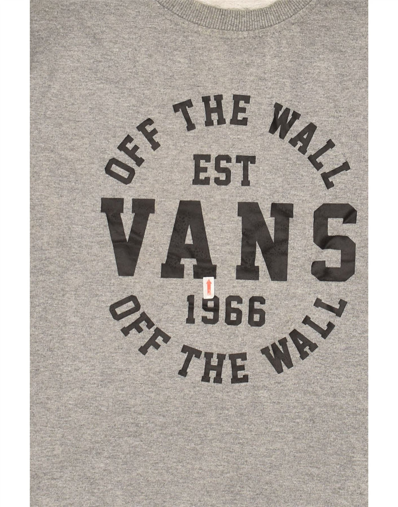 VANS Mens Graphic Sweatshirt Jumper Small Grey Cotton | Vintage Vans | Thrift | Second-Hand Vans | Used Clothing | Messina Hembry 