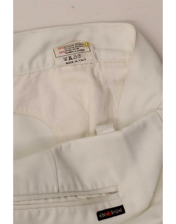 Energie Womens Straight Chino Trousers W36 L33 White Polyester