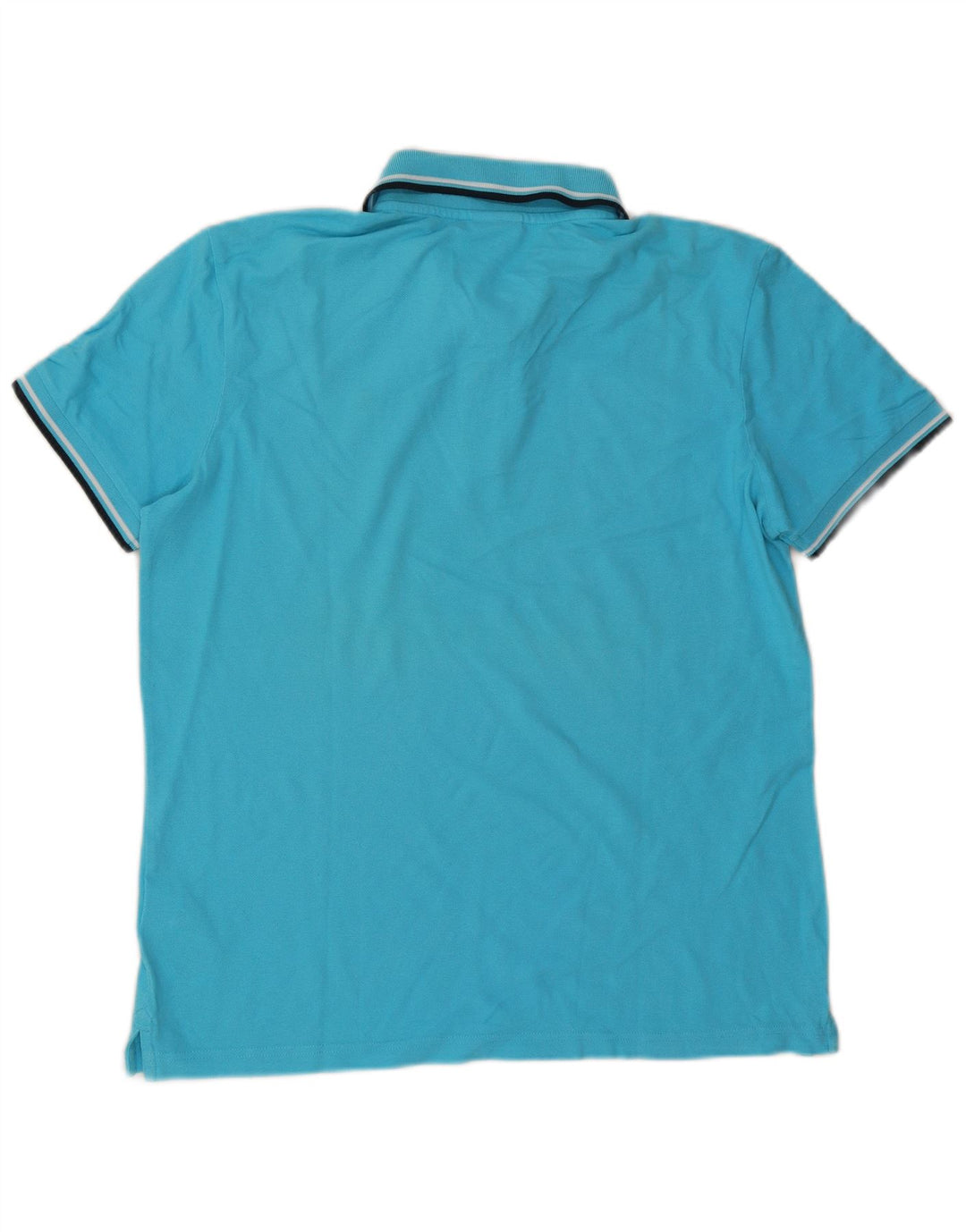 Diadora Mens Polo Shirt Large Blue Cotton