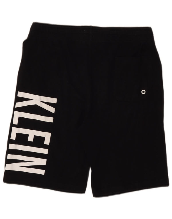 CALVIN KLEIN Mens Graphic Swimming Shorts Medium  Black Cotton