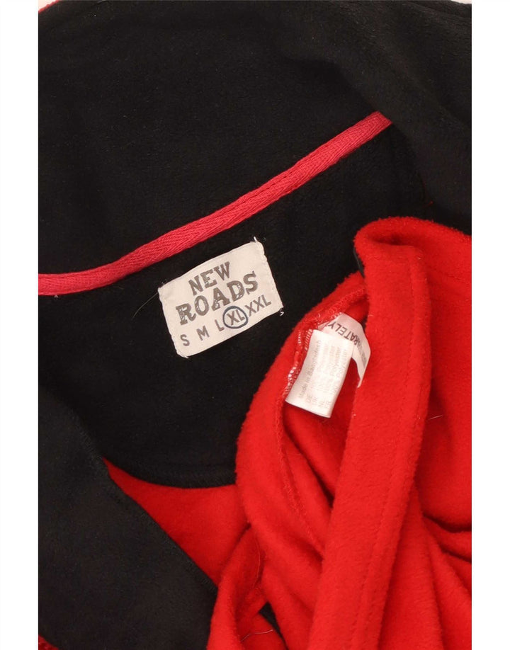 New Roads Mens Fleece Jacket UK 42 XL Red Polyester