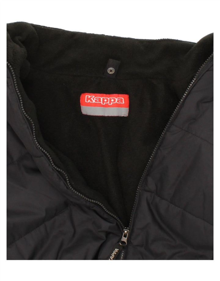 KAPPA Mens Padded Jacket UK 40 Large Black Polyamide Vintage Kappa and Second-Hand Kappa from Messina Hembry 
