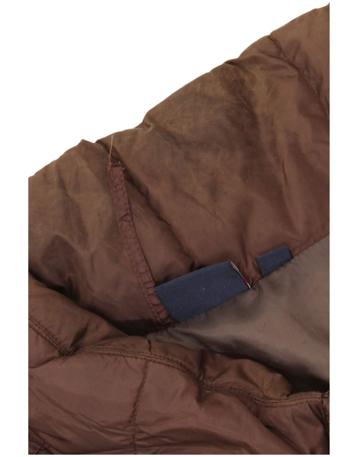 ELLESSE Mens Padded Jacket UK 42 XL Brown Polyamide