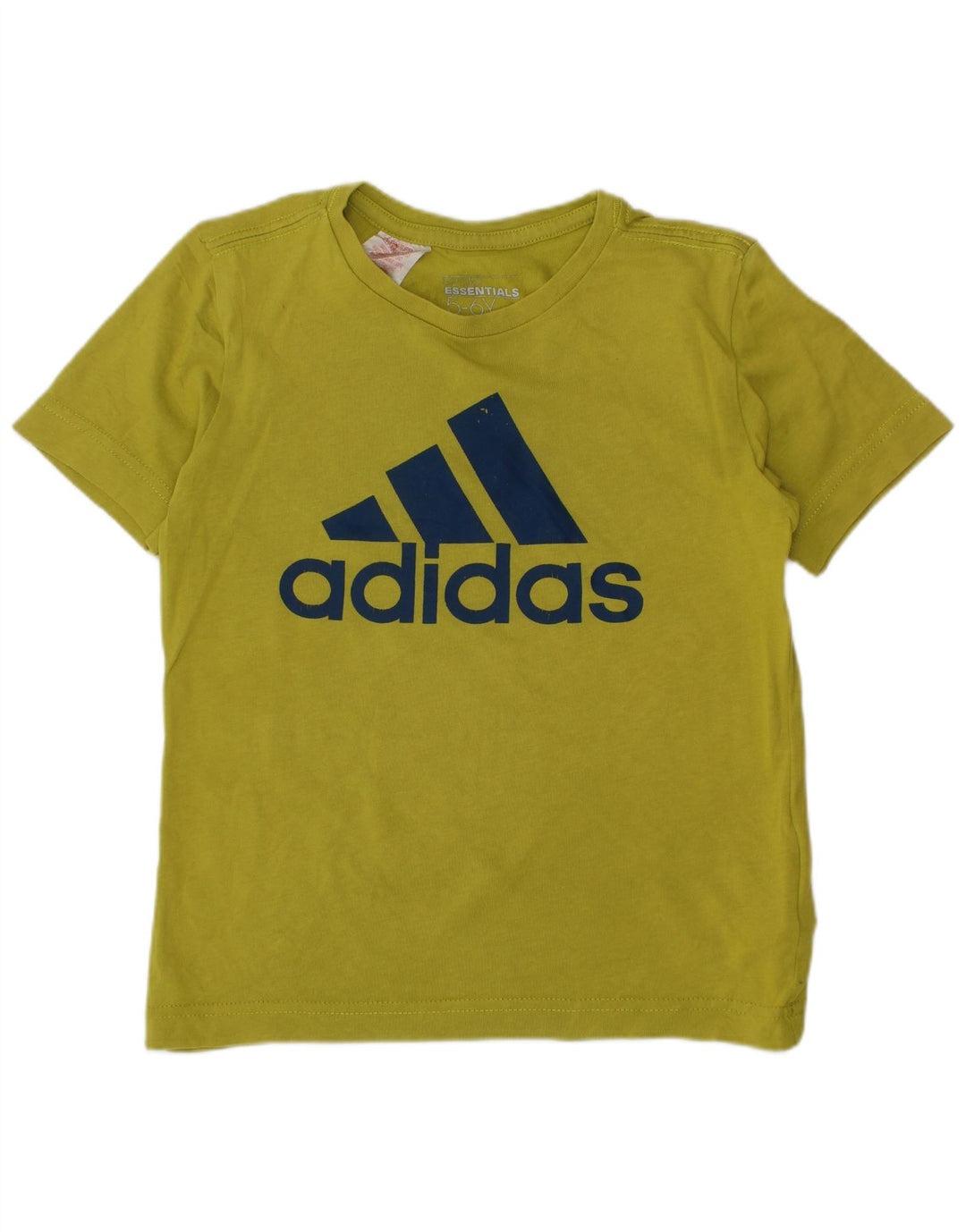 ADIDAS Boys Climalite Graphic T-Shirt Top 5-6 Years Green Cotton