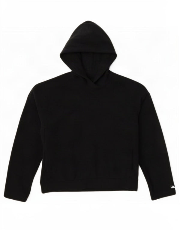 Nike Womens Hooded Oversized Fleece Jumper UK 10 Small Black Polyester