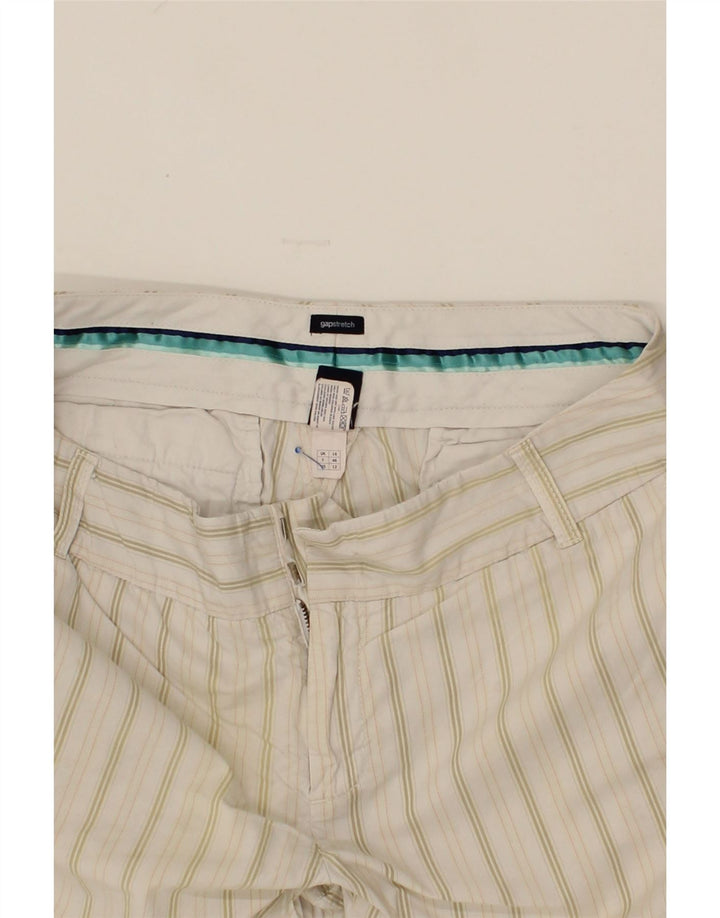 GAP Womens Chino Shorts UK 16 Large W38  Beige Striped Vintage Gap and Second-Hand Gap from Messina Hembry 