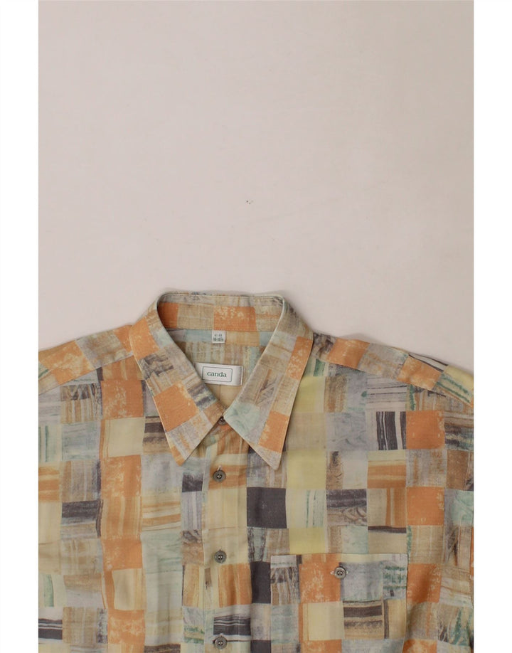 CANDA Mens Shirt Size 41/42 16 1/2 Large Multicoloured Patchwork Vintage Canda and Second-Hand Canda from Messina Hembry 