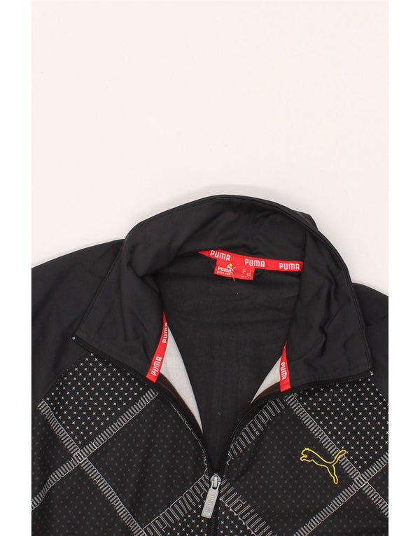 PUMA Mens Graphic Tracksuit Top Jacket Large Grey Geometric Polyester